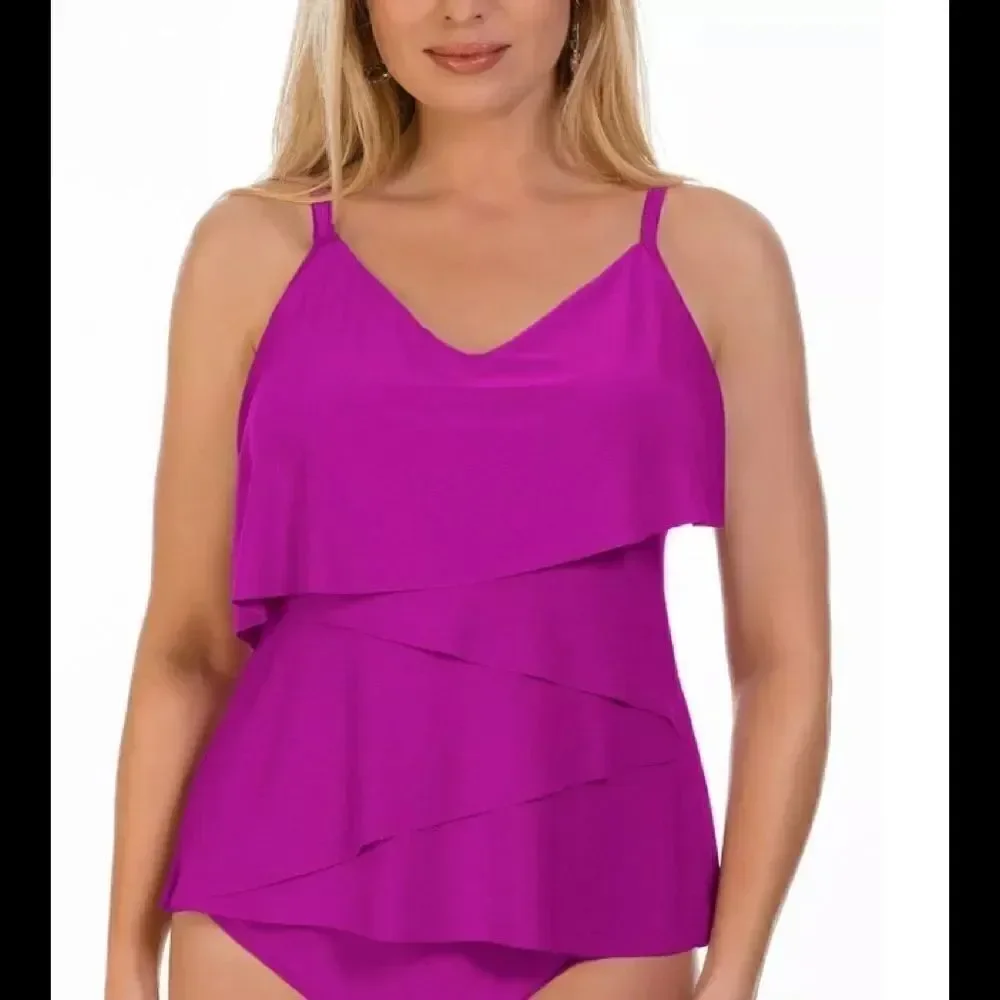 MAGICSUIT orchid tankini top. 8. NWT